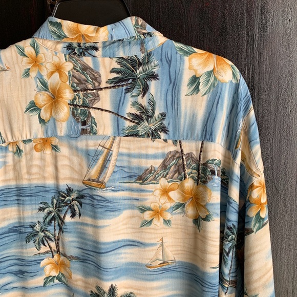 🌴 Corsini Hawaiian Rayon Camp Shirt Sailboats 🌴 - Picture 7 of 8